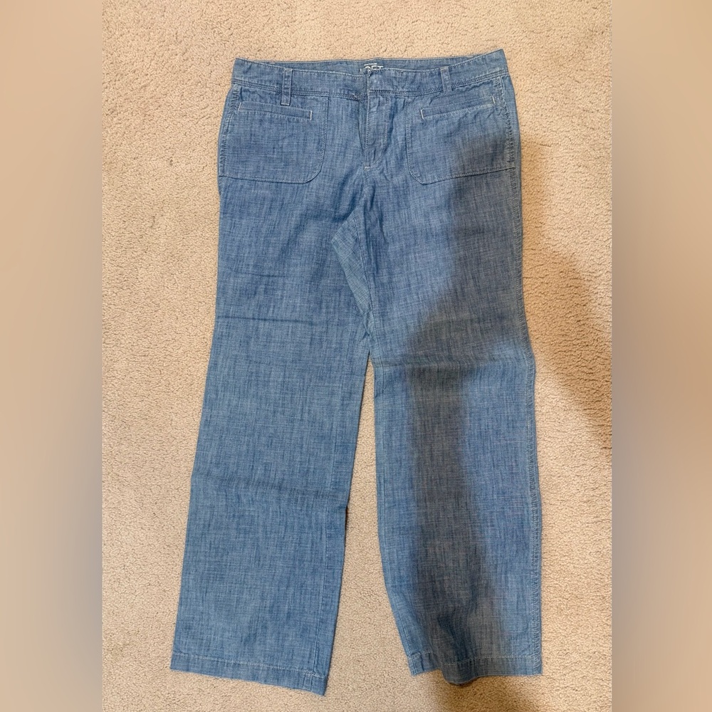 LOFT Light Blue Modern Trouser Denim Pants